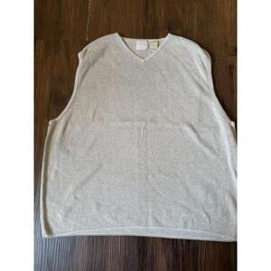 Croft & Barrow CRB Khakis SweaterVest Men’s Beige V-Neck Knit Sleeveless Classic